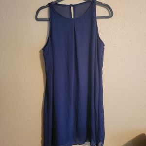 Business casual navy blue dress